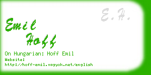 emil hoff business card